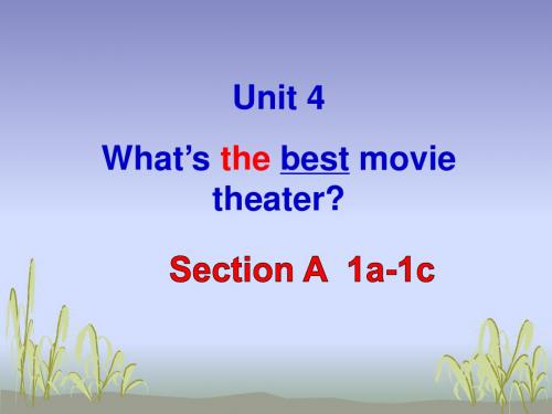 人教版英语 8A unit4 sectiona 1a-1c(共15张PPT)