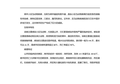 羊小反刍的症状