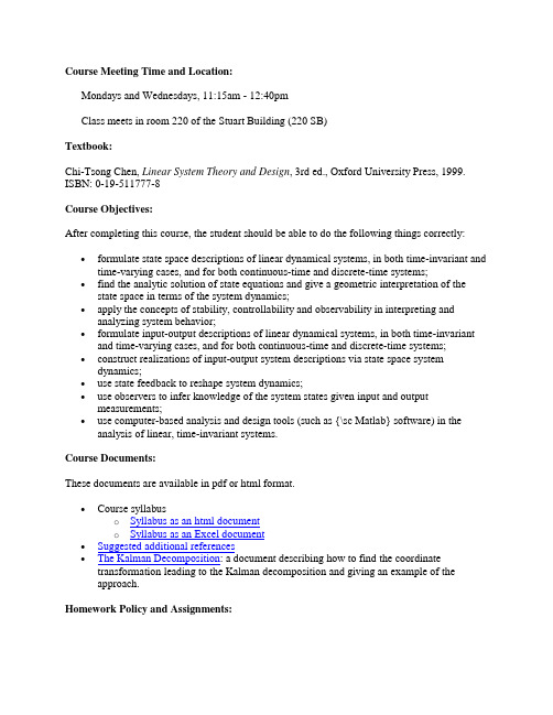 Course Outline