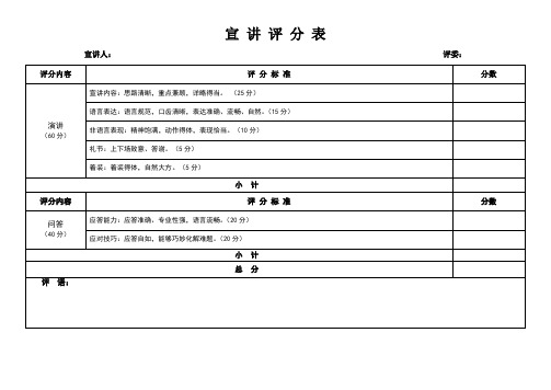 宣讲评分表