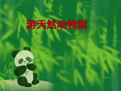 四年级上册课件游天然动物园