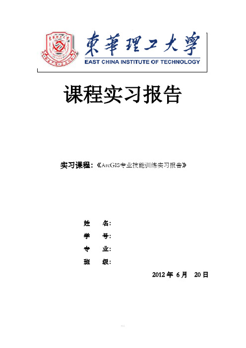 arcgis上机实习报告