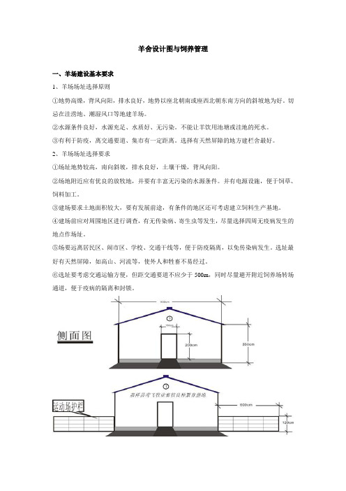 羊舍设计图与饲养管理