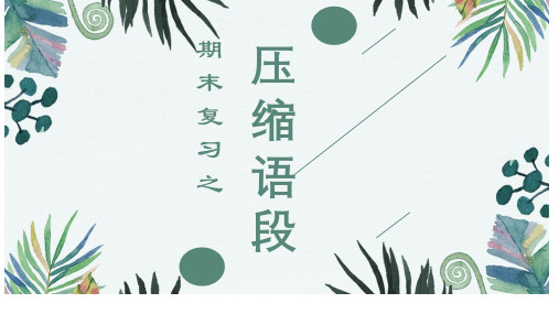 压缩语段公开课PPT精品课件