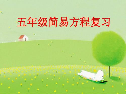 五年级简易方程整理与复习