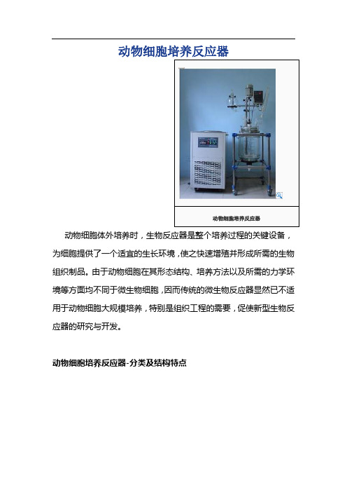 动物细胞培养反应器