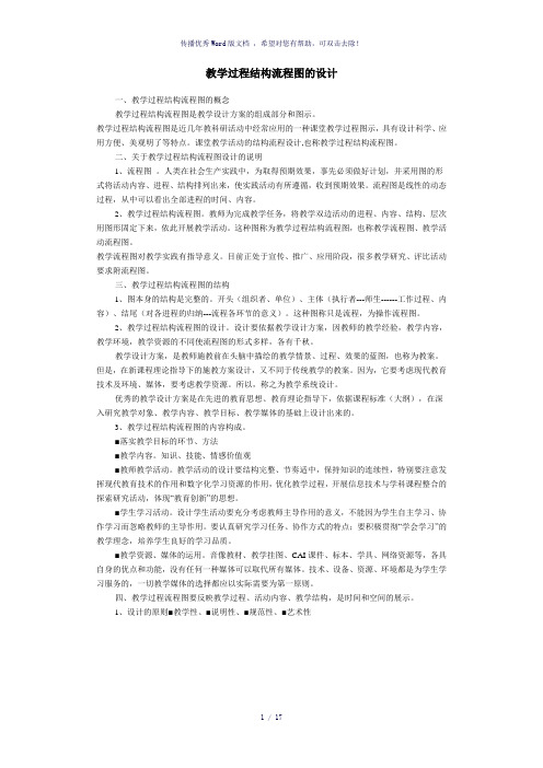 教学过程结构流程图的设计-参考模板