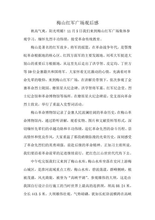 梅山红军广场观后感