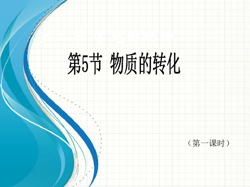 浙教版九年级科学上册课件 第二章 物质转化与材料利用 第五节 物质的转化 课件(共48张PPT)