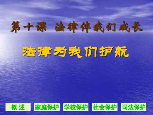 道德与法治七年级下人教部编版10.1法律为我们护航课件(27张)
