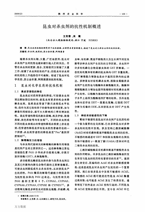昆虫对杀虫剂的抗性机制概述