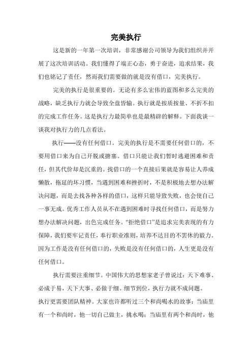 完美执行
