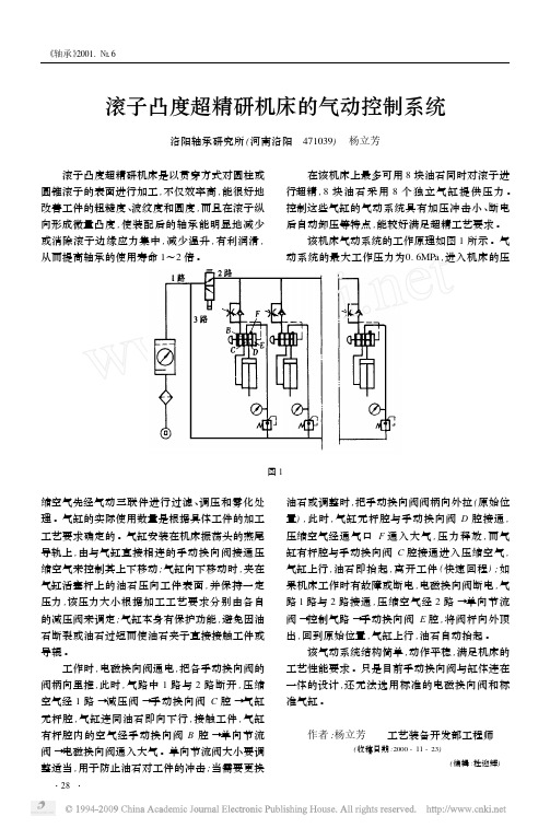 滚子凸度超精研机床的气动控制系统