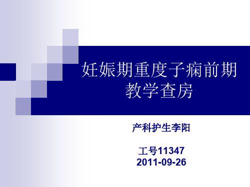 重度子痫前期护理查房ppt课件