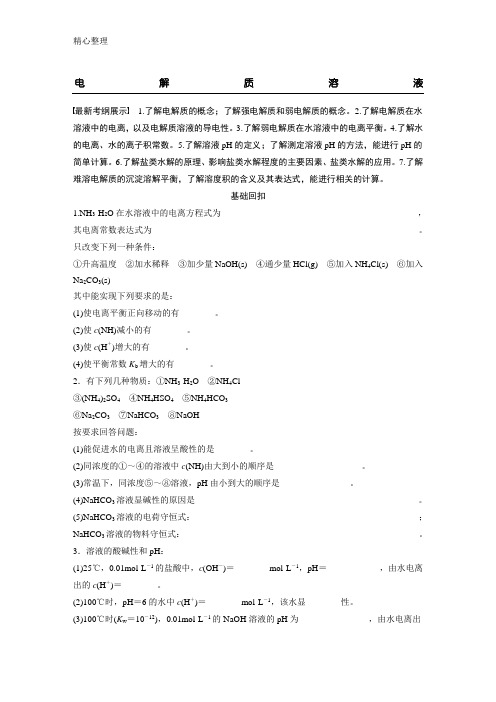 电解质溶液知识点