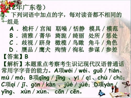 高考复习字形专题 PPT精品课件3