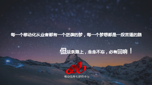 中国移动信息化发展研究——移动化的回响