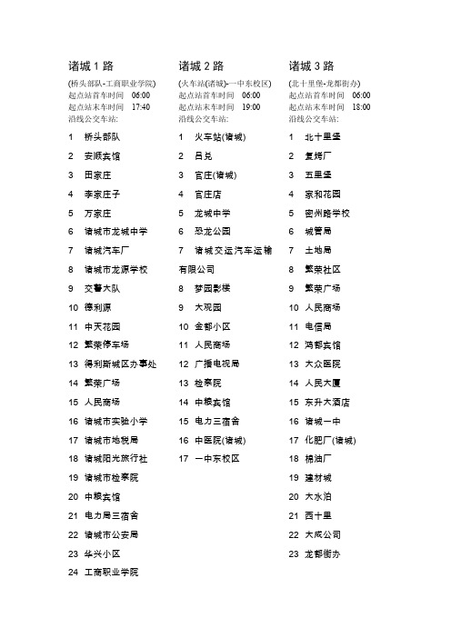 诸城公交车(新)