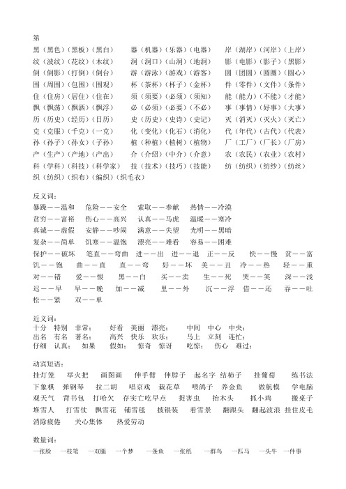 多音字词汇5