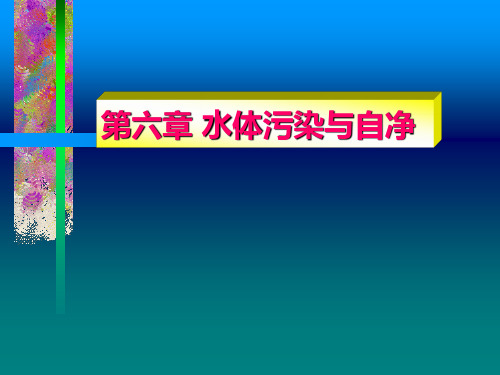第六章 水体污染与自净