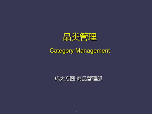 零售药房品类管理