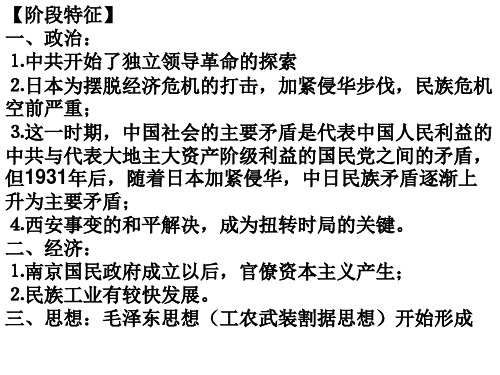 高三历史1927 1937中国近代史(PPT)2-1