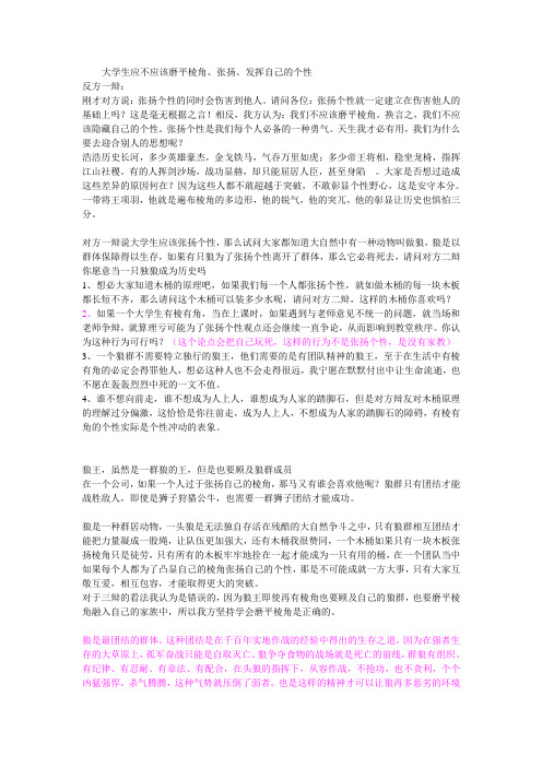 辩论内容