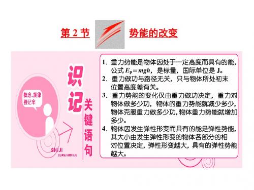 高中物理第2章能的转化与守恒第2节势能的改变课件鲁科必修2