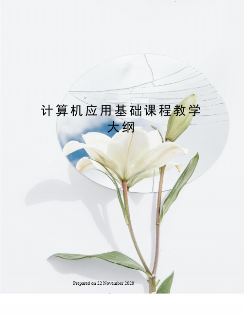 计算机应用基础课程教学大纲