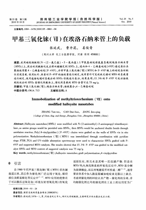 甲基三氧化铼(Ⅶ)在埃洛石纳米管上的负载