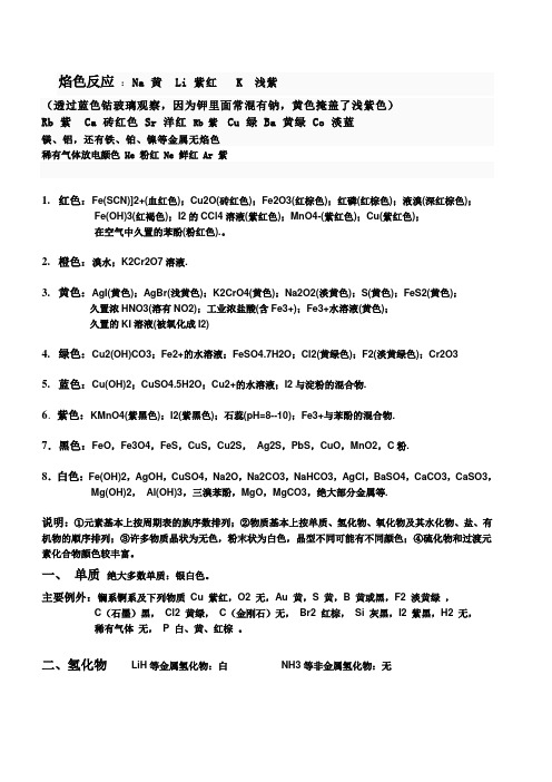 焰色反应