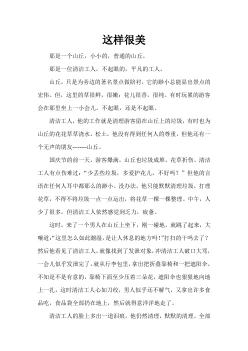 初一作文 这样很美