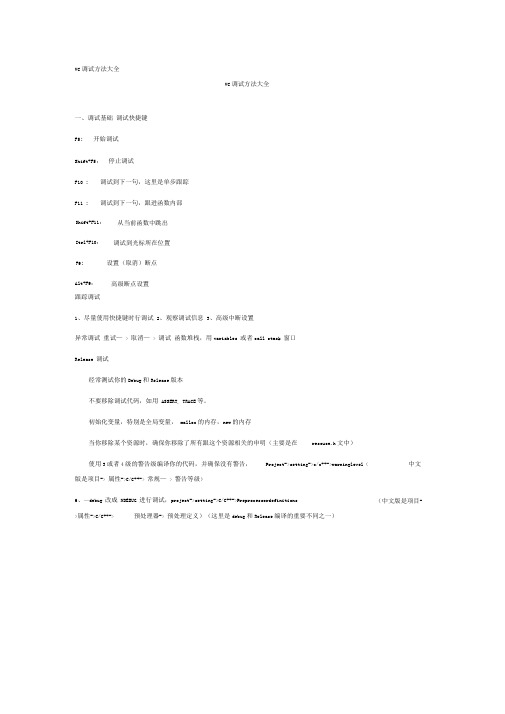VC调试方法大全