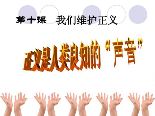 第十课 第一框  正义是人类良知的声音  课件
