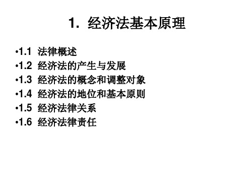 第1章《经济法》基本原理