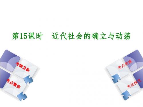 2016中考历史总复习课件第15课近代社会的确立与动荡.ppt