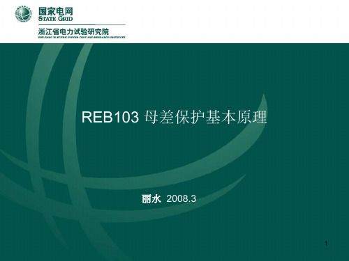 REB103 母差保护基本原理