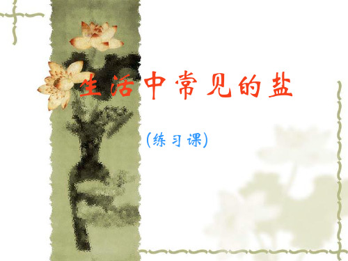 初三化学课件：第十一单元  盐  化学肥料：《生活中常见的盐》ppt课件