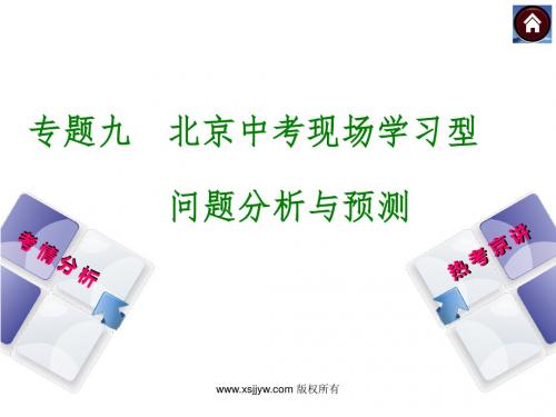 【2015中考复习方案】(人教版)北京数学中考复习方案课件：专题