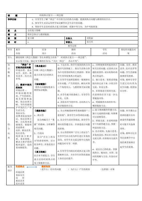 中考专题复习--两会篇