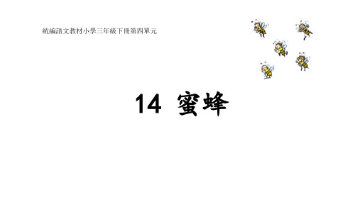 人教版三年级语文课件-蜜蜂(第二课时)