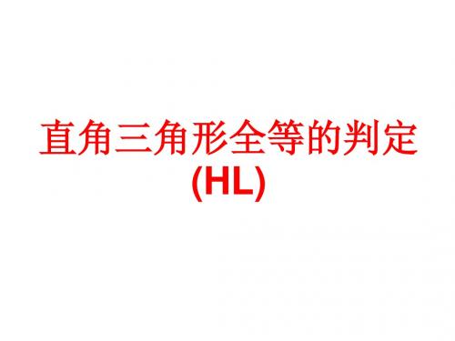 直角三角形全等的判定(HL)