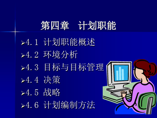 第四章   计划职能