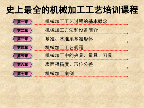 史上最全的机械加工工艺培训课程