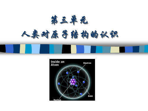 苏教化学必修1专题1第三单元 人类对原子结构的认识(共23张PPT)