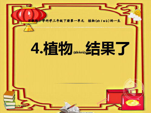 三年级科学下册 第一单元 植物的一生 4 植物结果了课件2