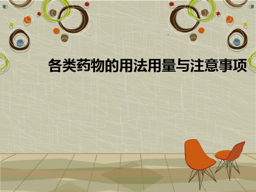 各类药物使用方法