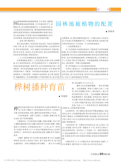 园林地被植物的配置