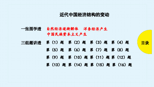高三历史一轮复习优质课件：近代中国经济结构的变动