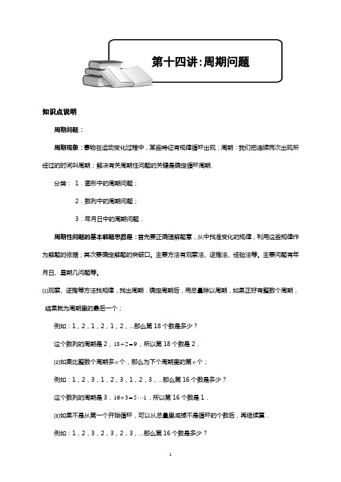 (精选版)小学奥数周期问题--周期问题精讲